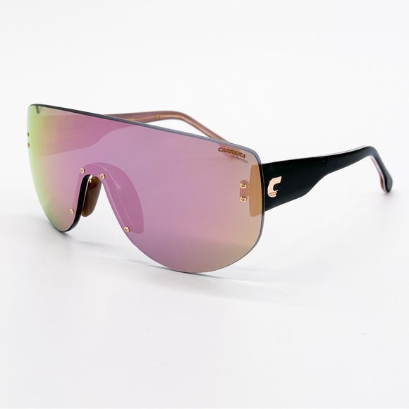 NEW FLAGLAB 12 0000J CARRERA SHIELD WOMEN SUNGLASSES ROSE GOLD CARRERA FLAGLAB12 - Picture 4 of 11